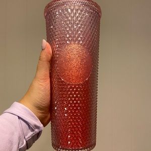 Starbucks peach ombre glitter studded tumbler